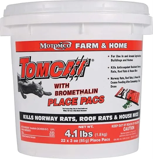 Tomcat With Bromethalin Place Pacs Pail