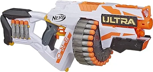 Nerf Ultra One Motorised Blaster – 25 Nerf Ultra Darts – Furthest Flying Nerf Darts Ever – Compatible Only with Nerf Ultra One Darts