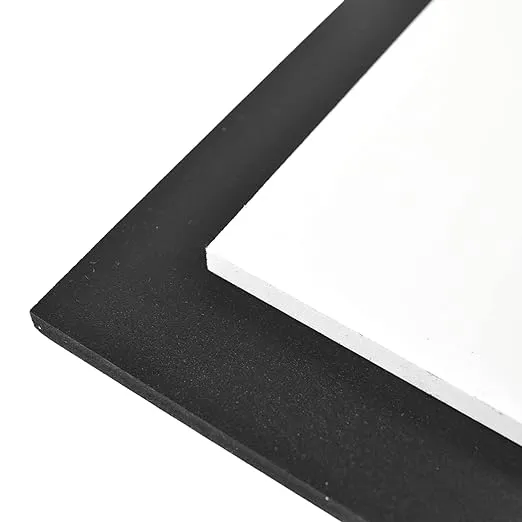 Black Expanded PVC Plastic Sheet 10mm (3/8") Thick, Size 12" x 24", Polyvinyl Chloride Foam Board Actual Dimensions - 11.75 in x 23.75 in