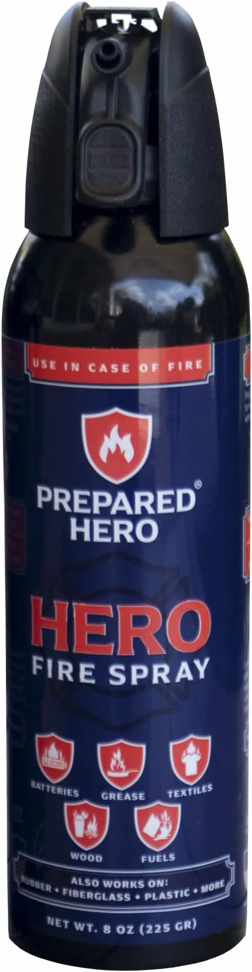 Prepared Hero Fire Spray - Mini Fire Extinguishers for House, Car, Garage - Kitchen Small Fire Extinguisher for Home, Made in USA, 100% Organic - Compact, Portable & Easy to Use, Non-Toxic - 1 Pack