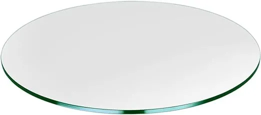 32" Round Glass Table Top - Tempered- 1/4" Thick - Flat Polished Glass
