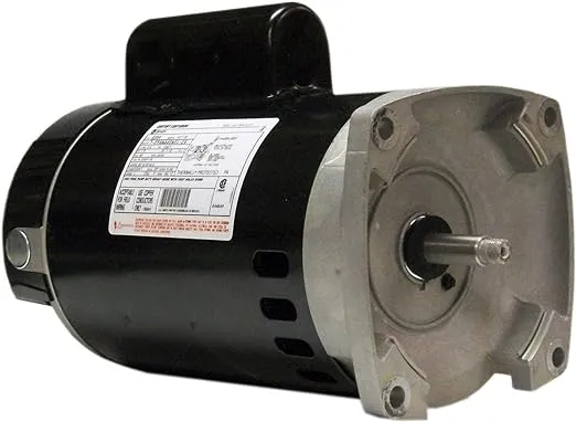 Century B2854 1-1/2 HP, 3450 RPM, 8.0/16.0 Amps, 1.1 Service Factor, 56Y Frame, PSC, ODP Enclosure, Square Flange Pool Motor
