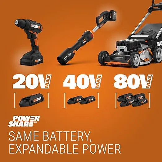 WORX WX030L.9 20V Power Share Cordless Cube Vac Compact Vacuum, Bare Tool Only, Black
