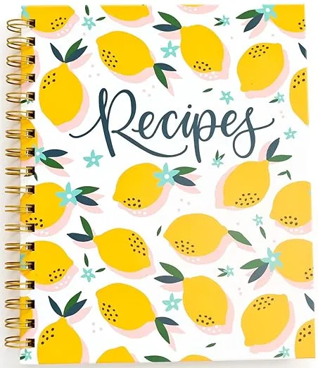 Pretty Simple Books Recipe Book to Write in Your Own Recipes: Beautiful Blank Gold Spiral Cookbook