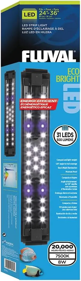 Fluval Eco Bright LED Strip Light for Aquariums, 24-inch