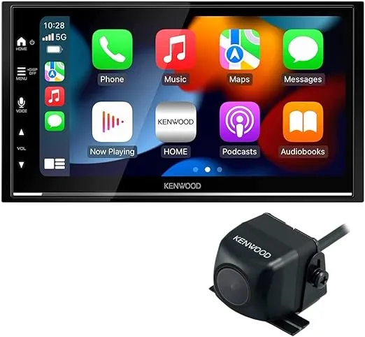 KENWOOD DMX7709S 6.8-Inch Capacitive Touch Screen, Car Stereo, CarPlay and Android Auto, Bluetooth, AM/FM Radio, MP3 Player, USB Port, Double DIN, 13-Band EQ Plus CMOS-230 Rearview Camera