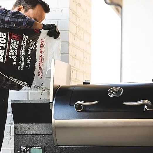 recteq Patio Legend 410 Pellet Smoker Grill, Pellet Grill with Wifi & App Connectivity, Outdoor Smokers Grills, Wood Pellet Grill, Temp Range 180° to 700+°, Smoker Grill + Grilling Basics Bundle