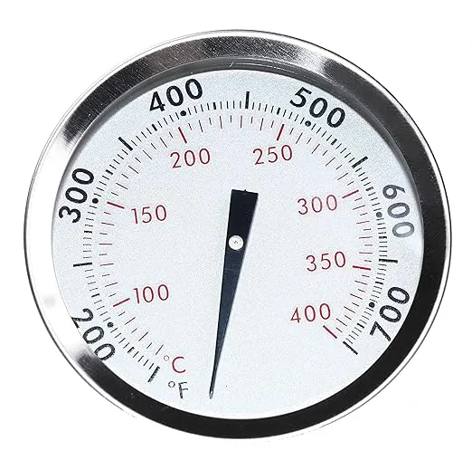67088 67731 Thermometer with Tab Replacement for Weber Genesis 300, II and Summit Series, 2-3/8" Diameter Center Mount Thermostat Replace Genesis E/S-310, E/S-330, Lid Temperature Gauge Replacement