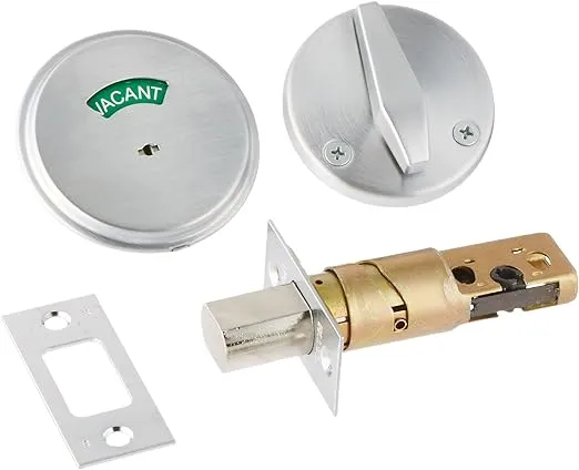 Falcon Lock D271 626 D200 Series Grade 2 Non-Handed Medium Duty Deadlock, Deadbolt Chasis, Thumbtrun Indicator, Keyless, Satin Chrome Finish