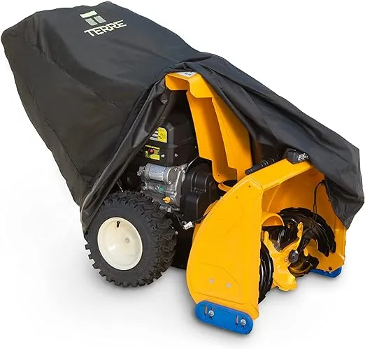 Terre Products, Heavy Duty Snow Blower Cover Waterproof, UV Resistant, 600D Oxford Material, Universal Snow Blower Cover, Outdoor Protection, Windproof Drawstring Designed for Storage and Trailering