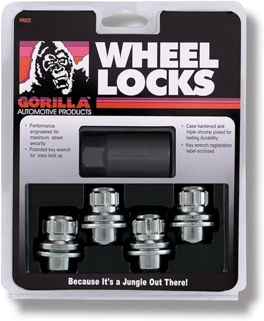 Gorilla Automotive 73631T Toyota O.E. Wheel Locks With Washer (12mm x 1.50 Thread Size)