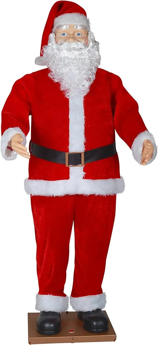 Life Size Animated Dancing Santa with Realistic Face