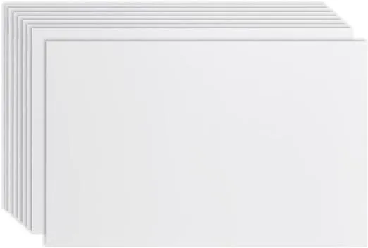 Juvale 8 Pack Corrugated Plastic Yard Signs 24x36 for Outdoor, Open House, Birthday, Lawn, Foam Poster Board with 4mm Blank Surface (White)