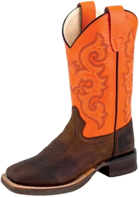 Old West Boys' Western Boot Broad Square Toe - Bsy1867