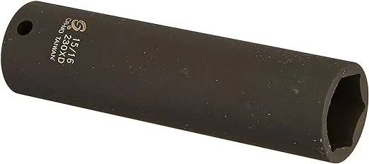 SUNEX TOOLS 230xd 1/2-Inch Drive 15/16-Inch Extra Deep Impact Socket