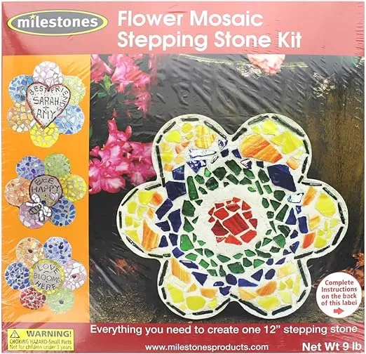 Milestones Mosaic Flower Stepping Stone Kit