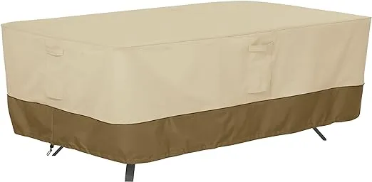 Classic Accessories Veranda Water-Resistant 84 Inch Rectangular/Oval Patio Table Cover, Outdoor Table Cover