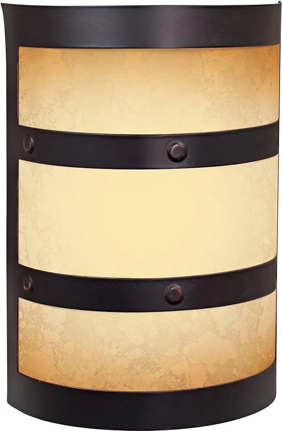 Craftmade ICH1415-OBG Illuminated Chime System Half Cylinder Lighted LED Door Chime, Oiled Bronze Gilded (9.5"H x 6.75"W)