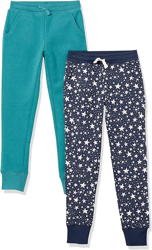 Amazon Essentials Girls and Toddlers' Sweatpants, Multipacks