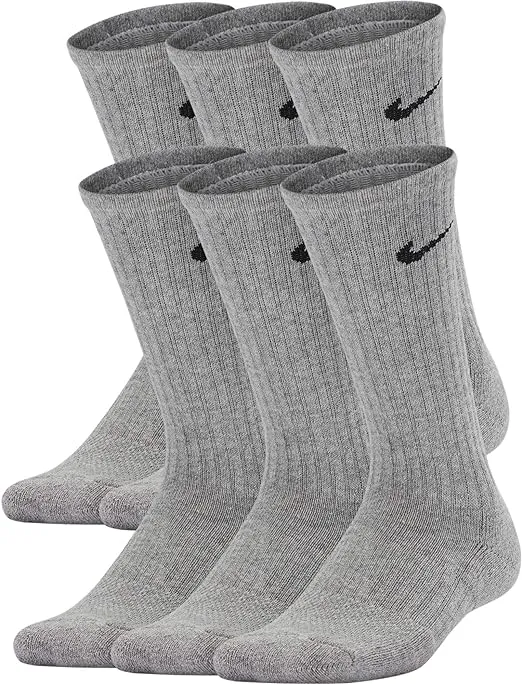 Nike Kids' Everyday Cushion Crew Socks (6 Pairs)