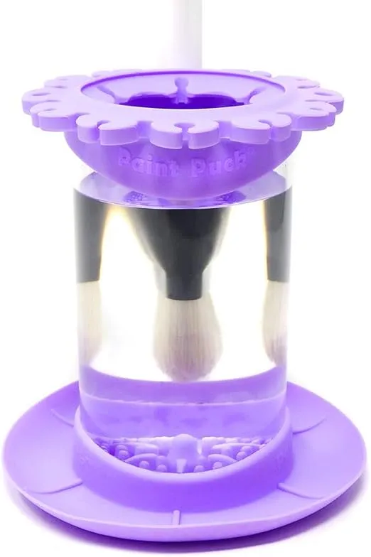 Paint Brush Cleaner Rinse Cup (All-in-One) Fine Art, Studio, Classroom | Brushes Holder & Silicone Cleaning System for Acrylic, Watercolor, and Water-Based Mediums…