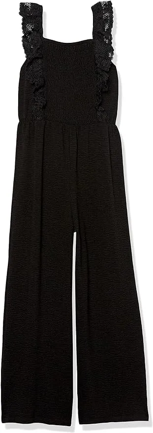 Speechless girls Ruffle Cap Sleeve Wide Leg Jumpsuit