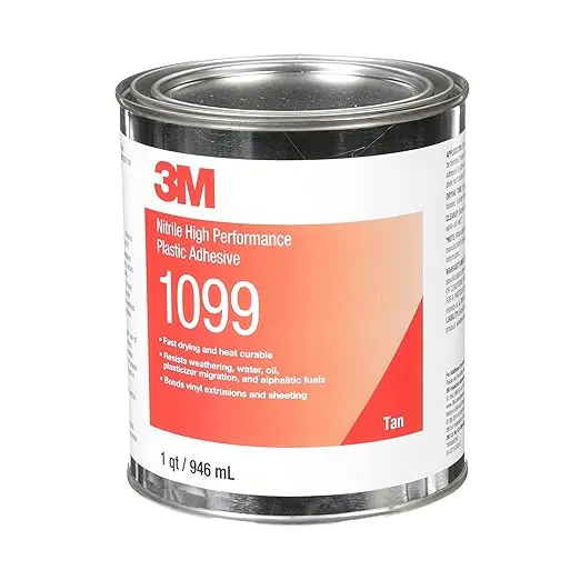 3M Nitrile High Performance Plastic Adhesive 1099, Light Tan, 1 Qt can