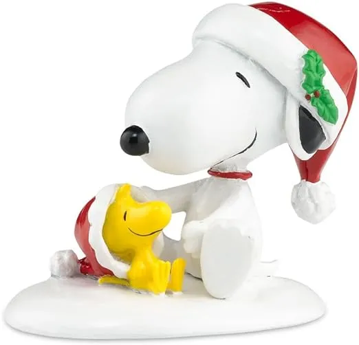 Department 56 Peanuts Village Happy Holiday's Snoopy and Woodstock Accessory Figurine
