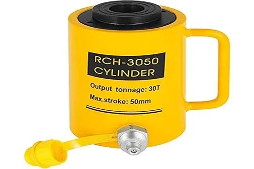 Mophorn 30T Hydraulic Cylinder Jack Hollow Single Acting Hydraulic Ram Cylinder 50mm Hydraulic Lifting Cylinders (30T 2Inch Hollow)