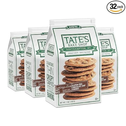 Tate's Bake Shop Gluten Free Chocolate Chip Cookies, Gluten Free Cookies, 4 - 7 oz Bags