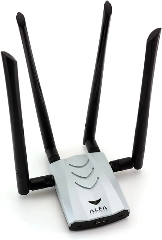 ALFA AC1900 WiFi Adapter - 1900 Mbps 802.11ac Long-Range Dual Band USB 3.0 Wi-Fi Network Adapter w/4x 5dBi External Dual-Band Antennas, TAA Compliant