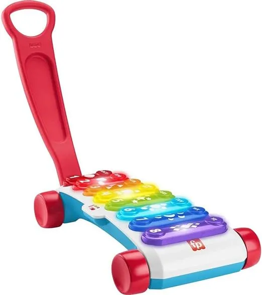 Fisher-Price Baby to Toddler Learning Toy Giant Light-Up Xylophone Pull-Along Musical Activity with Smart Stages for Infants Ages 9+ Months