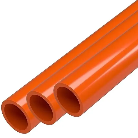 FORMUFIT PVC Pipe, 3/4" Size, (1.050" Actual OD) Sch 40 Furniture Grade, Orange (40"L x 3-Pack) DIY Structural for Greenhouse, Garden, Dog Agility and Maker Projects - P034FGP-OR-40x3