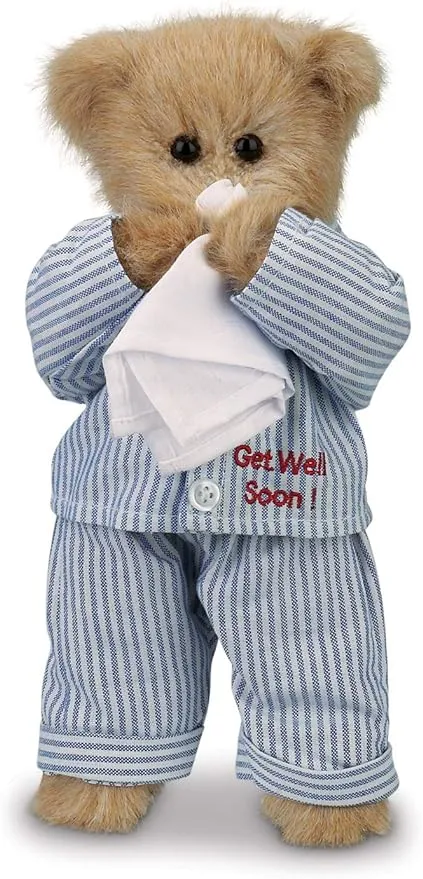 Bearington Illie Willie Plush Stuffed Animal Get Well Soon Teddy Bear, 10 inches