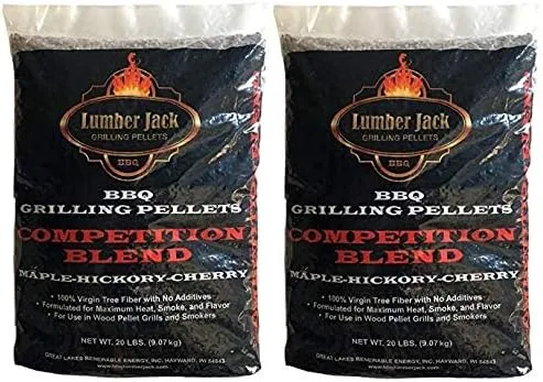 Lumber Jack Competition Blend Maple-Hickory-Cherry BBQ Grilling Pellets – 40 lbs.
