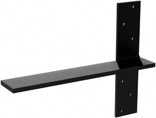 Solid Heavy Duty Steel Free Hanging Shelf Bracket, 1 Count, 12 inch Universal, DIY Projects, Made with American Steel, by The Original Granite Bracket