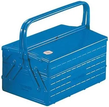 TRUSCO GL-350-B 2-Tier Tool Box, 13.8 x 8.7 x 11.4 inches (352 x 220 x 289 cm), Blue