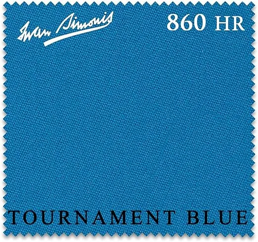 Iwan Simonis 860HR Pool Table Cloth (Tournament Blue, 9 ft)