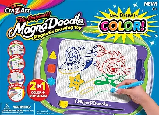Cra-Z-Art Magna Doodle in Color - 50 Years of Creative Fun with Magnetic Drawing Board, Ages 3+