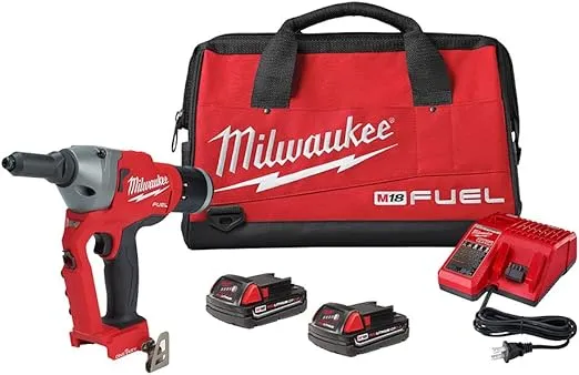 Milwaukee M18 Fuel ONE-Key 18-Volt Lithium-Ion Cordless Rivet Tool Kit