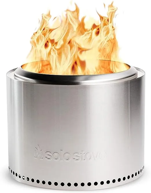 Solo Stove Bonfire 2.0 - 19.5 Inch Smokeless Fire Pit with Removable Ash Pan - Portable Outdoor Fire Pit - Stainless Steel - Wood Burning Lightweight Fireplace, Ideal for 4-6 People, 20 lbs