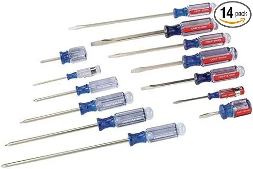 CRAFTSMAN Screwdriver Set, Slotted & Phillips, 14Piece (CMHT65045)