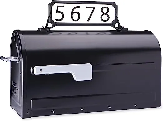 Architectural Mailboxes 3460B Manhattan Address Plaque, Small, Black