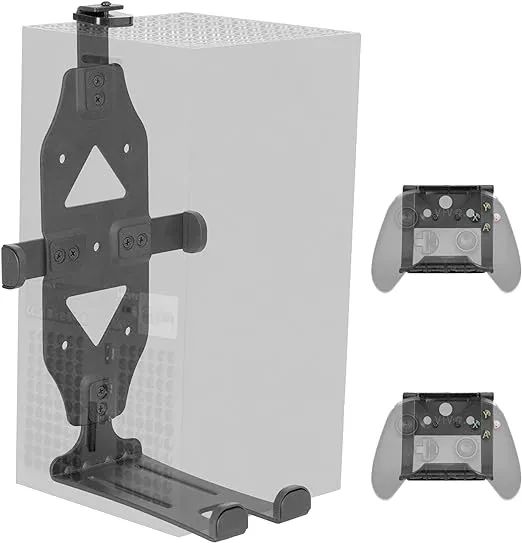 VIVO Steel Wall Mount Bracket Designed for Xbox Series X Gaming Console, Horizontal and Vertical Display, Open Design, Black, Mount-XSXU1