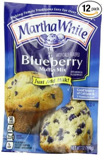 Martha White Blueberry Flavored Muffin Mix, 7-Ounce (Pack of 12) by Martha White [Foods]