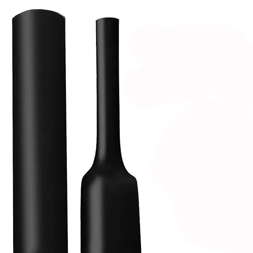 XHF 2 Inch (50mm) 3:1 Waterproof Heat Shrink Tubing Marine Grade Wire Cable Adhesive Lined Tube Insulation Seal Against Moisture Corrosion and Air Leakage, 4 Ft Black