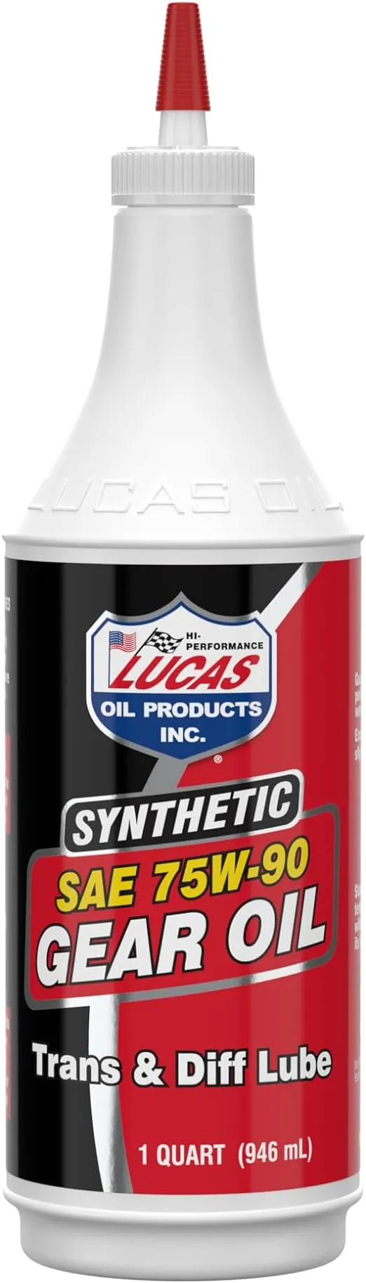 Lucas Oil 10047 SAE 75W-90 Synthetic Gear Oil/Transmission and Differential Lube - 1 Quart