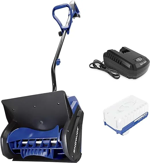 Snow Joe 24V-SS13 24-Volt IONMAX 13-Inch, Cordless Snow Shovel Kit, (w/ 4.0-Ah Battery + Charger) Blue