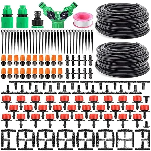 Automatic Drip Irrigation Kits for Garden, 30M Adjustable Micro DIY Irrigation Kit Plant Water Saving System Heavy Duty Tube Watering System Kit for Patio Lawn Garden Greenhouse Flower Bed