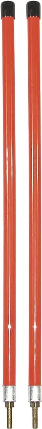 Buyers Products 1308106 Fluorescent Nylon Orange Guide Kit, 3/4" X 28", Stud Mount, Aftermarket Snow Plow Blade Marking Guide Kit, Bumper Guides for Pickup Trucks, Bumper Sights and Road Safety